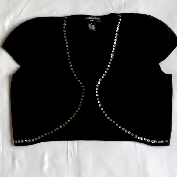 Juniors black sequined shrug size M - Picture 1 of 6